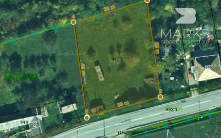 Nová cena: Záhrada vhodná k výstavbe obec Rudná