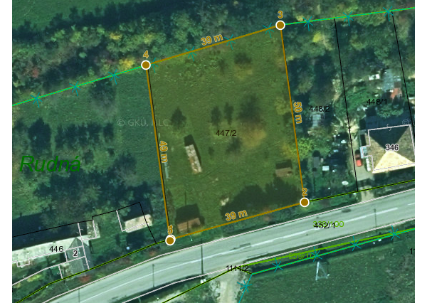 Nová cena: Záhrada vhodná k výstavbe obec Rudná