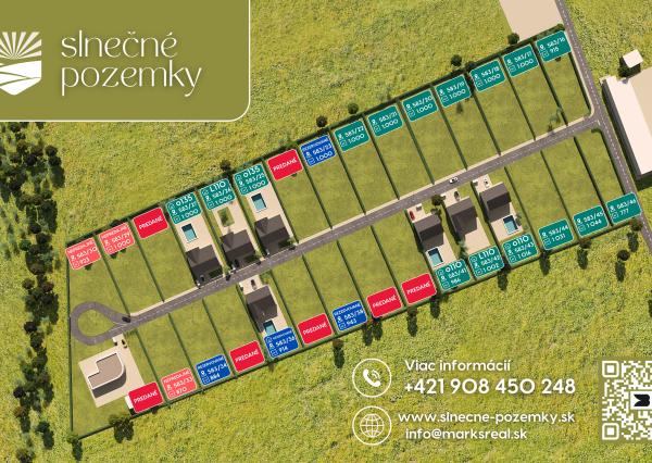 Slnečné pozemky Rimavská Sobota 915 m² (odpočet DPH)