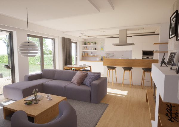 AKTUALIZOVANÉ -4 izbový bungalov na kľúč v tvare L s pozemkom 786 m²