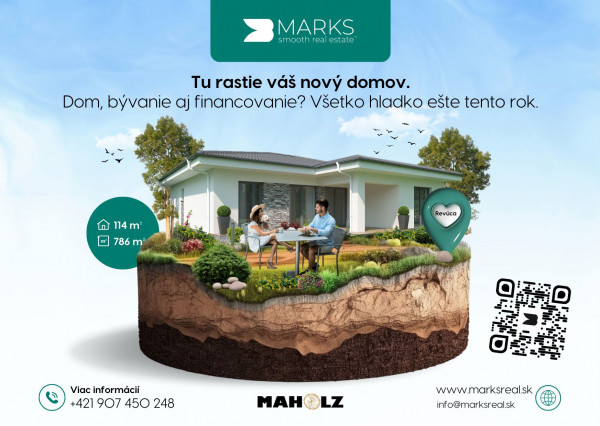 4-izbový bungalov na kľúč v tvare L s pozemkom 786 m²
