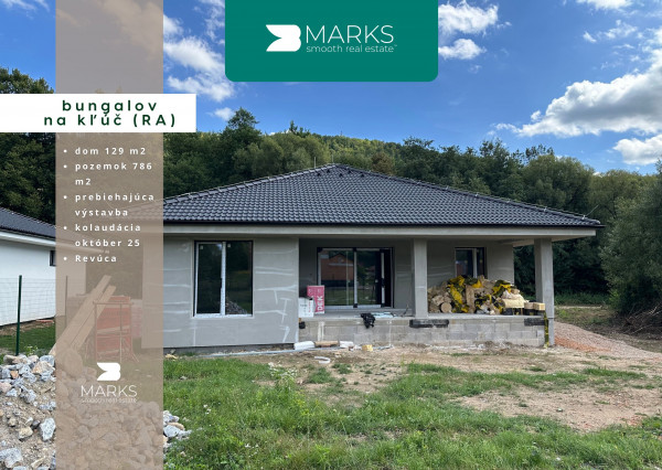 AKTUALIZOVANÉ -4 izbový bungalov na kľúč v tvare L s pozemkom 786 m²