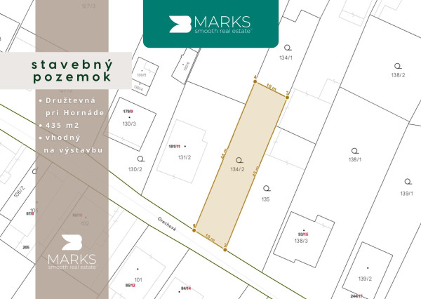 Stavebný pozemok  – Družstevná pri Hornáde,Tepličany