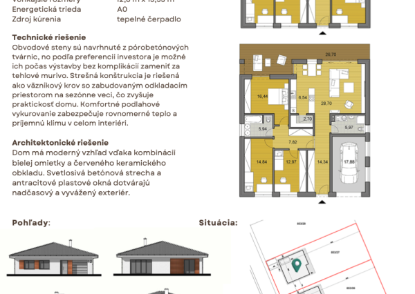 Rodinný dom O135 v lokalite Slnečné pozemky Tomašová