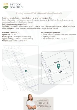Stavebný pozemok 1000 m² - Rimavská Sobota (odpočet DPH) - fotografia 1