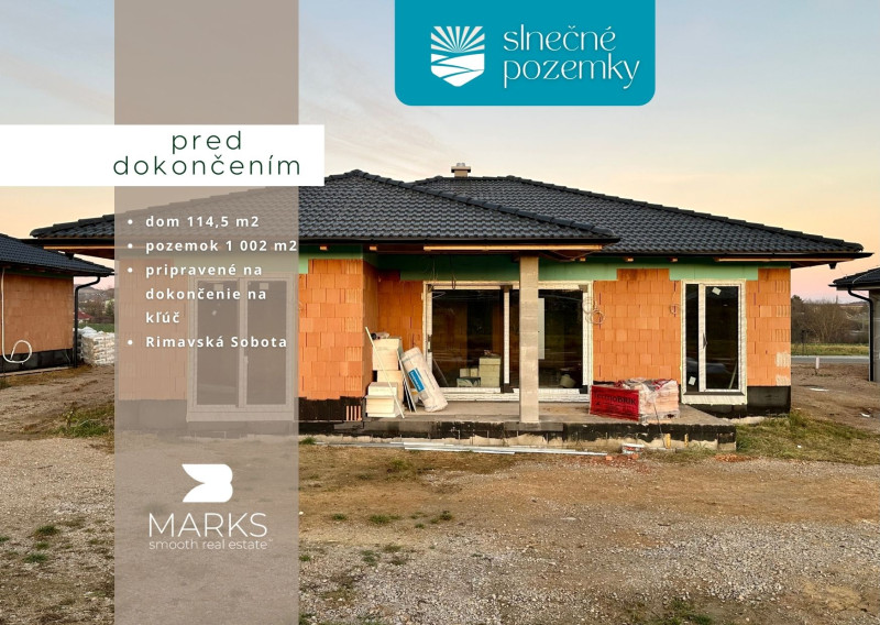 REZERVOVANÉ  | 4-i bungalov na kľúč s pozemkom 1002 m²